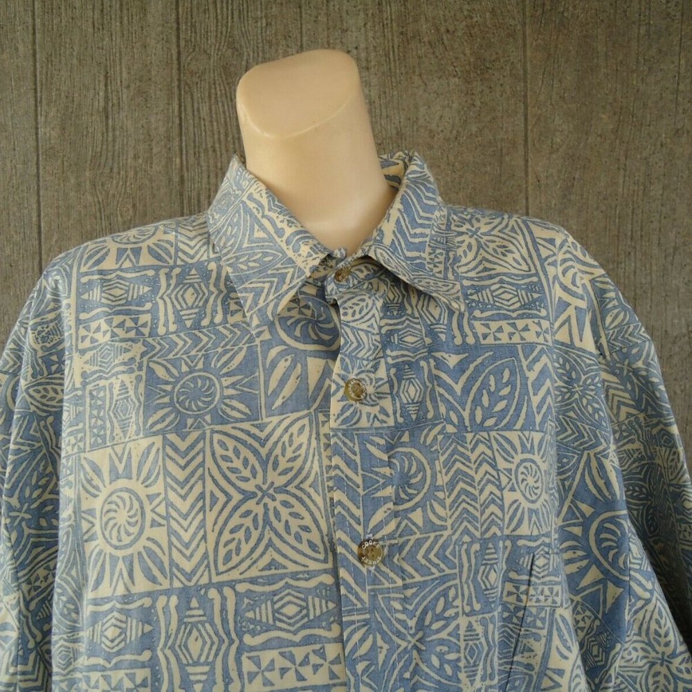 NOS Vtg Reverse Print Hawaiian Floral 2xl Shirt